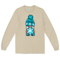 Mushroom winter gnome with snowflake Long Sleeve Tee - BundleAndBundleShop
