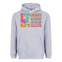 Heather Grey it is okay to Heavyweight Hoodie - JahusDesignShop