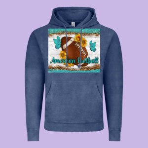 American Football And Butterfly Mousepad Vintage Hoodie Designed By Bundleandbundleshop