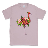 Lilac flamingo with tropical flowers Classic Tee - Artiststas