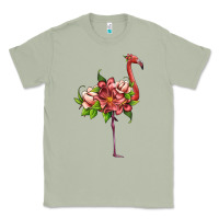 Matcha flamingo with tropical flowers Classic Tee - Artiststas