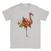 Moon Dust flamingo with tropical flowers Classic Tee - Artiststas