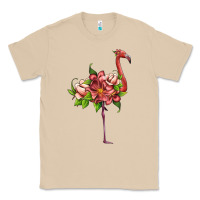 Mushroom flamingo with tropical flowers Classic Tee - Artiststas