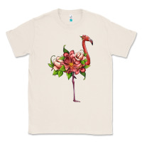 Natural flamingo with tropical flowers Classic Tee - Artiststas