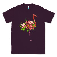Plum flamingo with tropical flowers Classic Tee - Artiststas