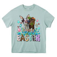 Arona Happy Easter Heifers Easter Day Heavy Core Tee - HowdyJamesFarm