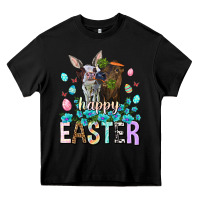 Black Happy Easter Heifers Easter Day Heavy Core Tee - HowdyJamesFarm