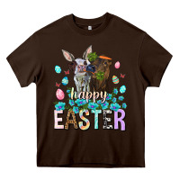 Chocolate Brown Happy Easter Heifers Easter Day Heavy Core Tee - HowdyJamesFarm