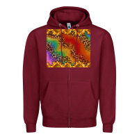 Burgundy pride sunflower  rainbow leopard Zipper Hoodie - AdoDesignShop