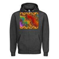 Charcoal Heather pride sunflower  rainbow leopard Zipper Hoodie - AdoDesignShop