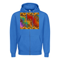 True Royal pride sunflower  rainbow leopard Zipper Hoodie - AdoDesignShop
