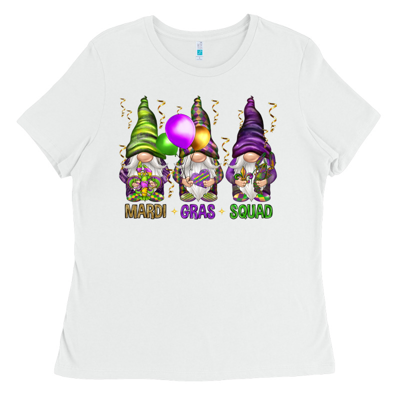 Mardi Gras Squad With Gnomies Ladies Tee by HowdyJamesFarm | Teevron