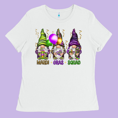 Mardi Gras Squad With Gnomies Ladies Tee Designed By Howdyjamesfarm