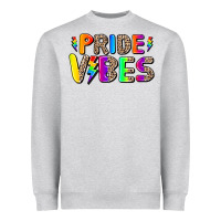 Heather Grey prıde vıbes Heavyweight Sweatshirt - AdoDesignShop