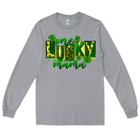 Heather Grey one lucky mama st patricks Long Sleeve Tee - FaDigitalArtStudio