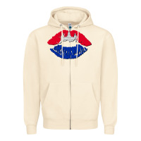 Sandshell cambodian flag lips Zipper Hoodie - AdoDesignShop
