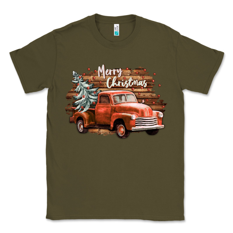 Merry Christmas Truck Classic Tee by CowGirlArtShop | Teevron