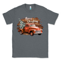 Charcoal Heather merry christmas truck Classic Tee - CowGirlArtShop