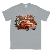 Heather Grey merry christmas truck Classic Tee - CowGirlArtShop