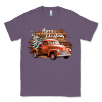 Lavender merry christmas truck Classic Tee - CowGirlArtShop