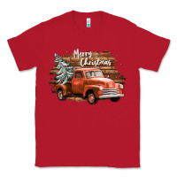 Red merry christmas truck Classic Tee - CowGirlArtShop