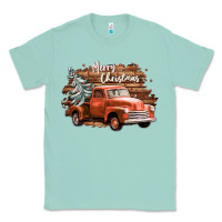 Seafoam merry christmas truck Classic Tee - CowGirlArtShop