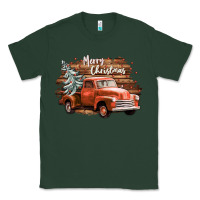 Sports Green merry christmas truck Classic Tee - CowGirlArtShop