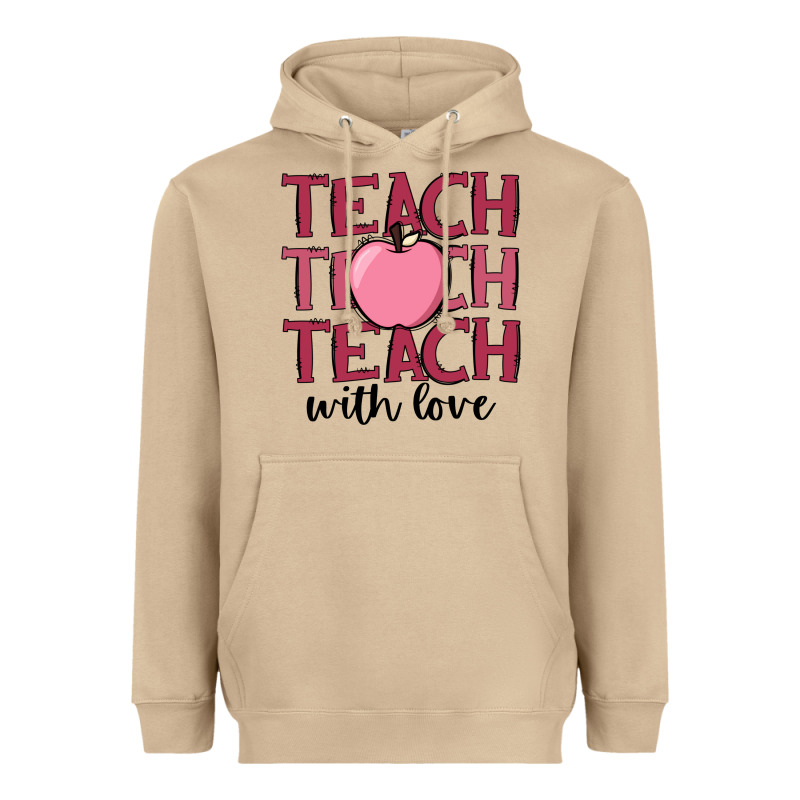 Teach With Love Heavyweight Hoodie by JahusDesignShop | Teevron