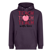 Plum teach with love Heavyweight Hoodie - JahusDesignShop