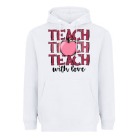 White teach with love Heavyweight Hoodie - JahusDesignShop