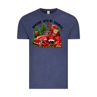 Vintage Denim Valentine's Day hanging with my gnomies Vintage Tee - FaDigitalArtStudio