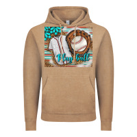 Vintage Coffee Baseball Play Ball With Leopard Mousepad Vintage Hoodie - BundleAndBundleShop