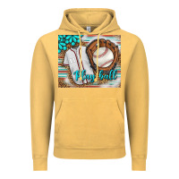 Vintage Mustard Baseball Play Ball With Leopard Mousepad Vintage Hoodie - BundleAndBundleShop