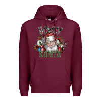 Burgundy howdy santa Premium Hoodie - SublimationCraftShop