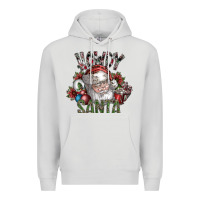 Dove Grey howdy santa Premium Hoodie - SublimationCraftShop