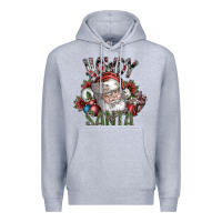 Heather Grey howdy santa Premium Hoodie - SublimationCraftShop