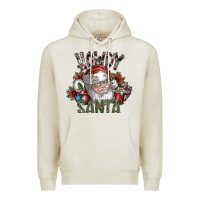 Oatmeal Heather howdy santa Premium Hoodie - SublimationCraftShop
