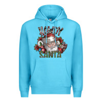 Ocean Blue howdy santa Premium Hoodie - SublimationCraftShop