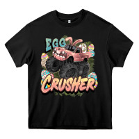Black Egg crusher Easter truck Easter Day Heavy Core Tee - HowdyJamesFarm