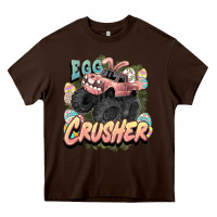 Chocolate Brown Egg crusher Easter truck Easter Day Heavy Core Tee - HowdyJamesFarm