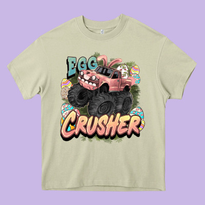 Egg Crusher Easter Truck Easter Day Heavy Core Tee Designed By Howdyjamesfarm