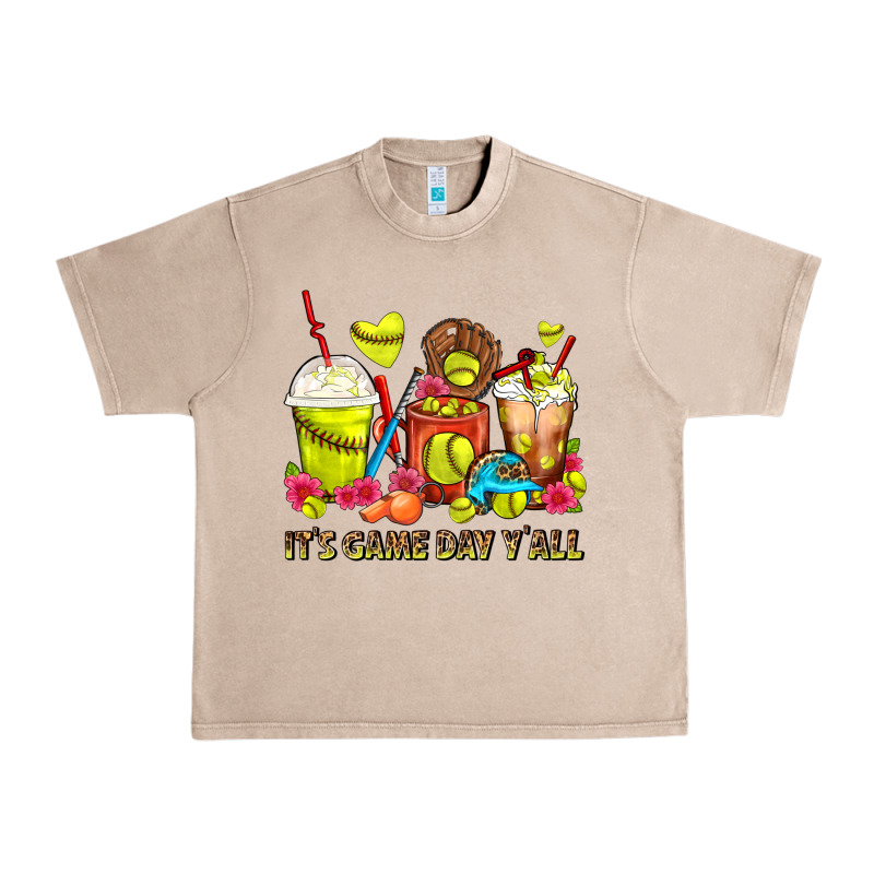 It's Game Day Y'all Softball Coffee Cups Urban Heavy Tee by FaDigitalArtStudio | Teevron