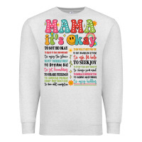 Oatmeal Heather mama its okay Premium Sweatshirt - JahusDesignShop