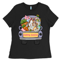 Happy Easter Bunny Truck Easter Day Ladies Tee | Teevron