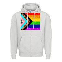 Dove Grey pride flag Zipper Hoodie - AdoDesignShop