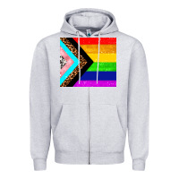 Heather Grey pride flag Zipper Hoodie - AdoDesignShop