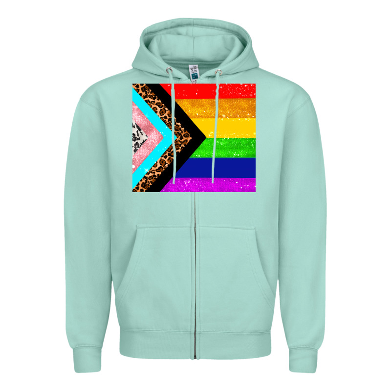 Pride Flag Zipper Hoodie by AdoDesignShop | Teevron
