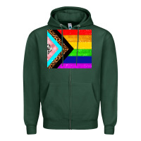Sports Green pride flag Zipper Hoodie - AdoDesignShop