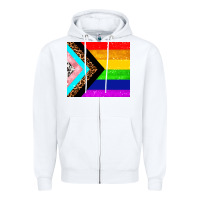 White pride flag Zipper Hoodie - AdoDesignShop