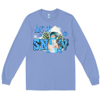 Colony Blue let it snow christmas Long Sleeve Tee - FaDigitalArtStudio
